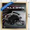 Trends International NFL Atlanta Falcons - Helmet 16 Wall Poster, 14.725" x 22.375", Gold Framed Version view 3