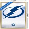 Trends International NHL Tampa Bay Lightning - Logo 17 Wall Poster, 22.375" x 34", Gold Framed Version view 3