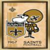 Trends International NFL New Orleans Saints - Retro Logo 14 Wall Poster, 14.725" x 22.375", Gold Framed Version view 1