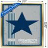 Trends International NFL Dallas Cowboys - Retro Logo 14 Wall Poster, 22.375" x 34", Gold Framed Version view 3