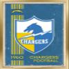 Trends International NFL Los Angeles Chargers - Retro Logo 17 Wall Poster, 22.375" x 34", Gold Framed Version view 1