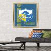Trends International NFL Los Angeles Chargers - Retro Logo 17 Wall Poster, 22.375" x 34", Gold Framed Version view 2