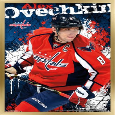 Trends International NHL Washington Capitals - Alex Ovechkin 13 Wall Poster, 22.375" x 34", Gold Framed Version