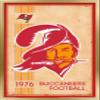 Trends International NFL Tampa Bay Buccaneers - Retro Logo 14 Wall Poster, 14.725" x 22.375", Gold Framed Version view 1