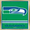 NFL Seattle Seahawks - Retro Logo 15 Wall Poster, 22.4L" x 14.7W", Gold Framed Version view 1
