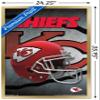 Trends International NFL Kansas City Chiefs - Helmet 16 Wall Poster, 22.375" x 34", Gold Framed Version view 3