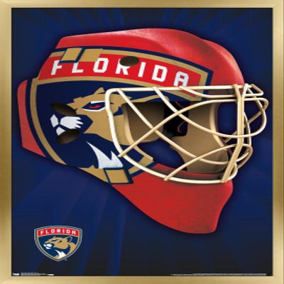 Trends International NHL Florida Panthers Mask 16 Wall Poster, 22.375" x 34", Gold Framed Version