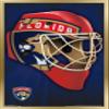 Trends International NHL Florida Panthers Mask 16 Wall Poster, 22.375" x 34", Gold Framed Version view 1