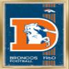 NFL Denver Broncos - Retro Logo 14 Wall Poster, 22.4L" x 14.7W", Gold Framed Version view 1