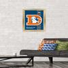 NFL Denver Broncos - Retro Logo 14 Wall Poster, 22.4L" x 14.7W", Gold Framed Version view 2