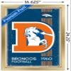 NFL Denver Broncos - Retro Logo 14 Wall Poster, 22.4L" x 14.7W", Gold Framed Version view 3