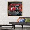Trends International NFL Tampa Bay Buccaneers - Helmet 16 Wall Poster, 22.375" x 34", Gold Framed Version view 2