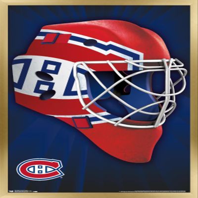 Trends International NHL Montreal Canadiens - Mask 16 Wall Poster, 22.375" x 34", Gold Framed Version