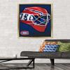 Trends International NHL Montreal Canadiens - Mask 16 Wall Poster, 22.375" x 34", Gold Framed Version view 2