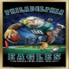 Trends International NFL Philadelphia Eagles - End Zone 17 Wall Poster, 22.375" x 34", Gold Framed Version view 1