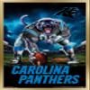 Trends International NFL Carolina Panthers - 3 Point Stance 19 Wall Poster, 22.375" x 34", Gold Framed Version view 1