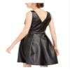 Rosie Harlow Womens Pleather Short Fit & Flare Dress Black S view 2