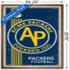 Trends International NFL Green Bay Packers - Retro Logo 14 Wall Poster, 22.375" x 34", Bronze Framed Version view 3