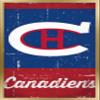 Trends International NHL Montreal Canadiens - Retro Logo 13 Wall Poster, 22.375" x 34", Gold Framed Version view 1