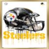 Trends International NFL Pittsburgh Steelers - Drip Helmet 20 Wall Poster, 22.375" x 34", Gold Framed Version view 1