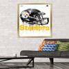 Trends International NFL Pittsburgh Steelers - Drip Helmet 20 Wall Poster, 22.375" x 34", Gold Framed Version view 2