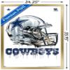 Trends International NFL Dallas Cowboys - Drip Helmet 20 Wall Poster, 22.375" x 34", Gold Framed Version view 3