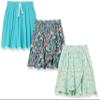 Amazon Essentials Girls' Knit Skorts with Elastic Waist and Built-in Shorts, Pack of 3, Teal Blue, Medium