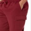Amazon Essentials Men's Cargo Fleece Jogger Sweatpant with Relaxed Fit, Dark Red, Medium view 3