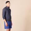 Amazon Essentials Men's Lightweight French Terry Quarter-Zip Mock Neck Sweatshirt, Dark Navy, Medium view 3