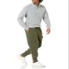 Amazon Essentials Men's Cargo Fleece Jogger Sweatpant with Relaxed Fit, Olive Heather, Large view 4