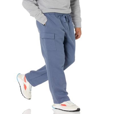 Amazon Essentials Men's Cargo Fleece Sweatpant, Indigo Blue, X-Small
