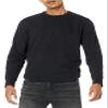 Amazon Essentials Men's Long-Sleeve Lightweight Fleece French Terry Crewneck Sweatshirt, Black, XX-Large view 1