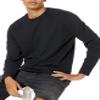 Amazon Essentials Men's Long-Sleeve Lightweight Fleece French Terry Crewneck Sweatshirt, Black, XX-Large view 3