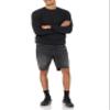 Amazon Essentials Men's Long-Sleeve Lightweight Fleece French Terry Crewneck Sweatshirt, Black, XX-Large view 4