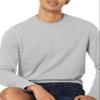 Amazon Essentials Men's Long-Sleeve Lightweight Fleece French Terry Crewneck Sweatshirt, Light Grey Heather, Medium view 3