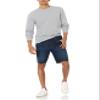Amazon Essentials Men's Long-Sleeve Lightweight Fleece French Terry Crewneck Sweatshirt, Light Grey Heather, Medium view 4