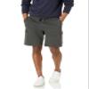 Amazon Essentials Men's Fleece Cargo Shorts, Charcoal Heather, Large view 1