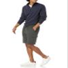 Amazon Essentials Men's Fleece Cargo Shorts, Charcoal Heather, Large view 4