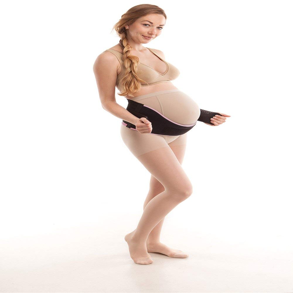 GABRIALLA Cotton Lined Pregnancy Belly Band for Pregnant Women, Soft & Breathable, Pregnancy Must Haves Belly Support Band for Abdominal, Pelvic, Waist, Back Pain - Adjustable Maternity Support Belt