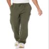 Amazon Essentials Men's Cargo Fleece Sweatpant, Olive Heather, Small view 1