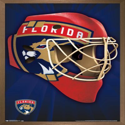 Trends International NHL Florida Panthers Mask 16 Wall Poster, 22.375" x 34", Bronze Framed Version