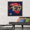 Trends International NHL Florida Panthers Mask 16 Wall Poster, 22.375" x 34", Bronze Framed Version view 2