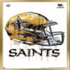Trends International NFL New Orleans Saints - Drip Helmet 20 Wall Poster, 22.375" x 34", Gold Framed Version view 1