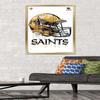 Trends International NFL New Orleans Saints - Drip Helmet 20 Wall Poster, 22.375" x 34", Gold Framed Version view 2