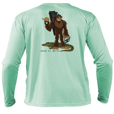 Born of Water Skunk Ape Freediving Shirt: UV UPF+ 50 Long Sleeve - Seagreen - 2XL