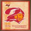Trends International NFL Tampa Bay Buccaneers - Retro Logo 14 Wall Poster, 22.375" x 34", Bronze Framed Version view 1