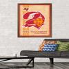 Trends International NFL Tampa Bay Buccaneers - Retro Logo 14 Wall Poster, 22.375" x 34", Bronze Framed Version view 2