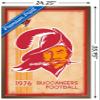 Trends International NFL Tampa Bay Buccaneers - Retro Logo 14 Wall Poster, 22.375" x 34", Bronze Framed Version view 3
