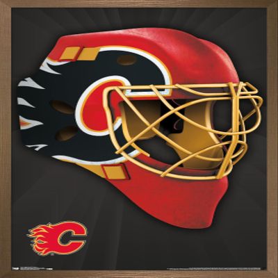 Trends International NHL Calgary Flames - Mask 16 Wall Poster, 22.375" x 34", Bronze Framed Version