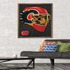 Trends International NHL Calgary Flames - Mask 16 Wall Poster, 22.375" x 34", Bronze Framed Version view 2